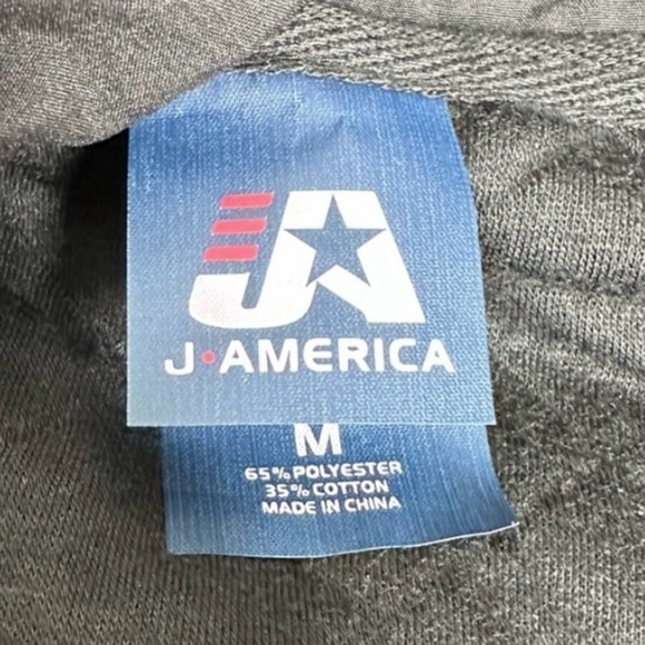 J AMERICA Quilted Black Quarter Snap Button Close Men's Pullover Size M - Picture 4 of 5